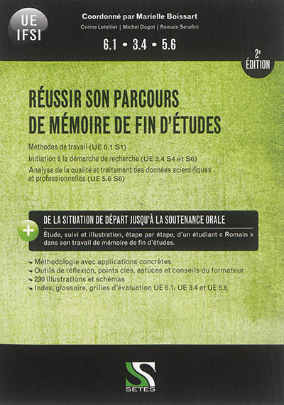 Réussir son parcours de mémoire de fin d'études, UE IFSI : méthodes de travail UE 6.1 S1, initiation