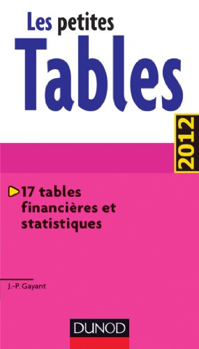 Les petites tables : 17 tables financières et statistiques