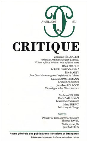 Critique, n° 671