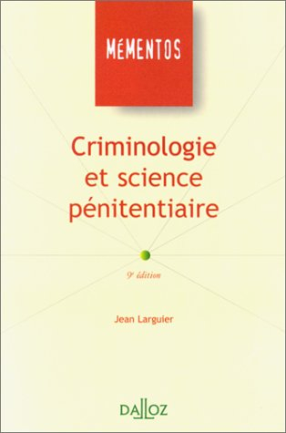 Criminologie et science pénitentiaire
