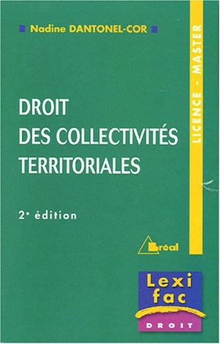 Droit des collectivités territoriales : licence, master