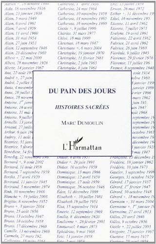 Du pain des jours : histoires sacrées