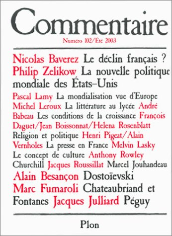 commentaire numéro 102 : eté 2003
