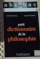 Philosophie : petit dictionnaire : terminale