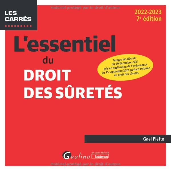 L'essentiel du droit des sûretés : 2022-2023