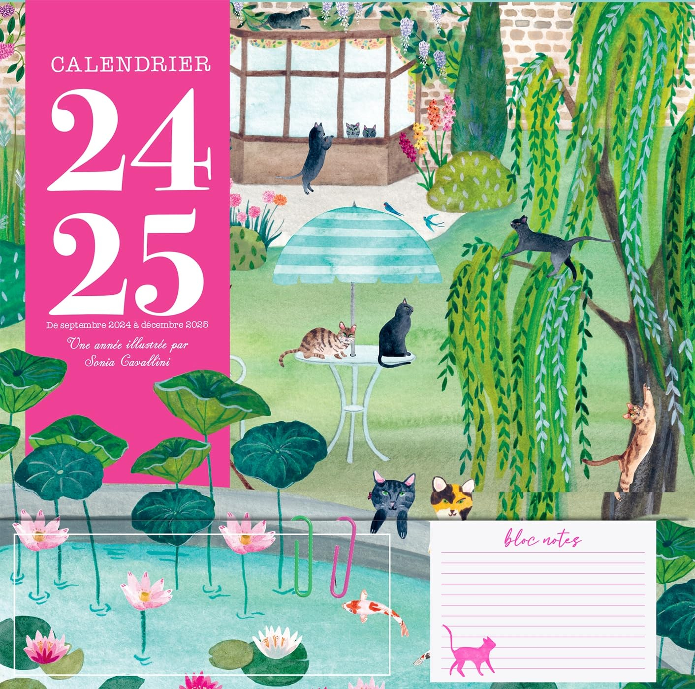 Calendrier 2024-2025 : Une année illustrée par Sonia Cavallini