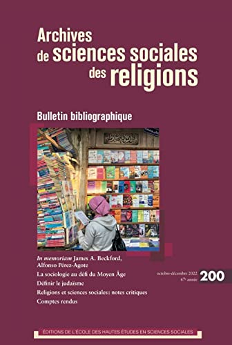 Archives de sciences sociales des religions, n° 200. Bulletin bibliographique