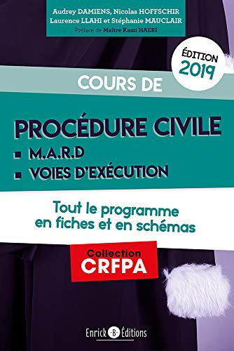 Cours de procédure civile et modes alternatifs de règlement des différends 2019 : tout le programme 