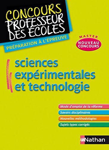 Sciences expérimentales et technologie : nouveau concours master