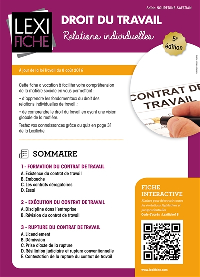 Droit du travail : relations individuelles
