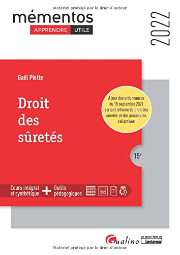Droit des sûretés : 2022