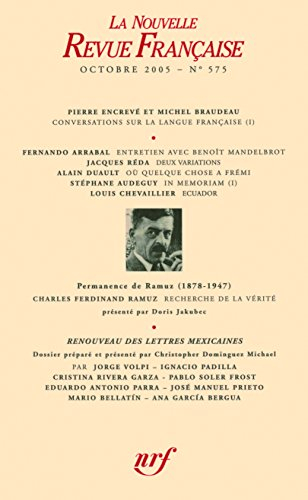 Nouvelle revue française, n° 575. Renouveau des lettres mexicaines