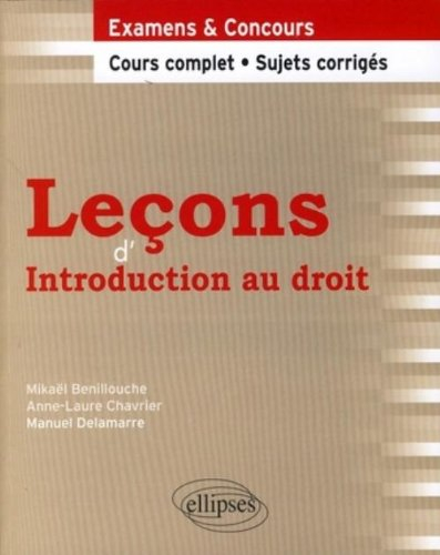 Leçons d'introduction au droit : examens & concours