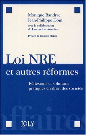 Loi NRE et autres réformes : réflexions et solutions pratiques en droit des sociétés