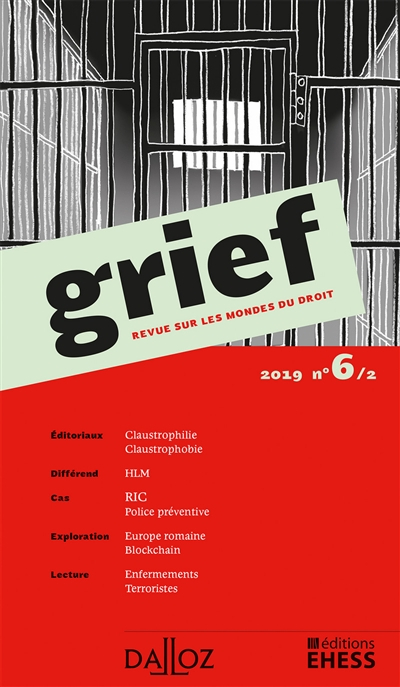 Grief : revue sur les mondes du droit, n° 6-2