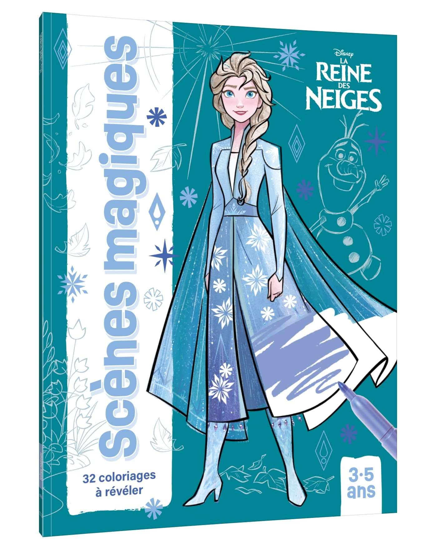 LA REINE DES NEIGES : Scènes magiques (3+) - Disney : 32 coloriages à révéler