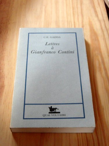 Lettres à Gianfranco Contini