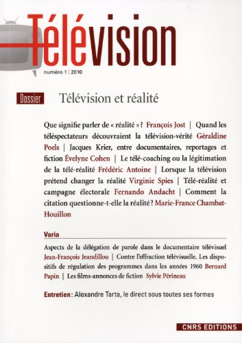 Télévision, n° 1. Télévision et réalité