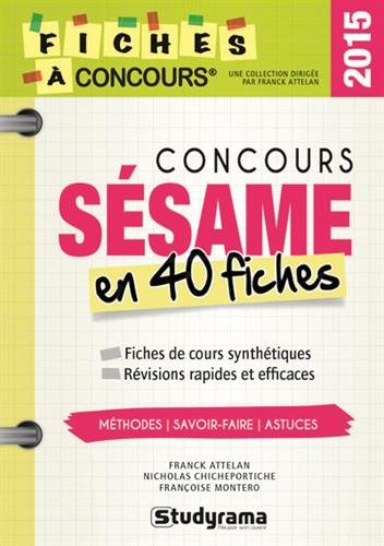 Concours Sésame en 40 fiches