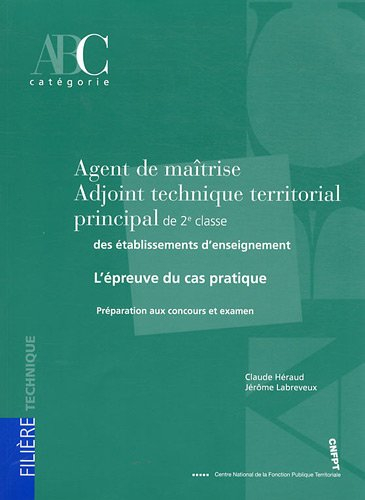 Agent de maîtrise, adjoint technique territorial principal de 2e classe des établissements d'enseign