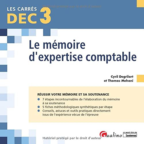 Le mémoire d'expertise comptable : réussir votre mémoire et sa soutenance : DEC 3