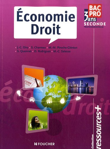 Economie droit, seconde professionnelle bac pro 3 ans