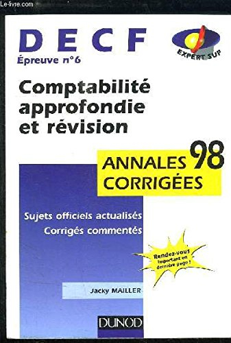 Comptabilité approfondie et révision : épreuve n° 6