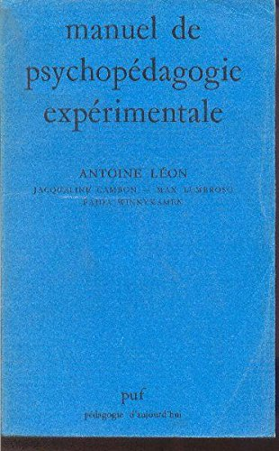 manuel de psychopédagogie expérimentale