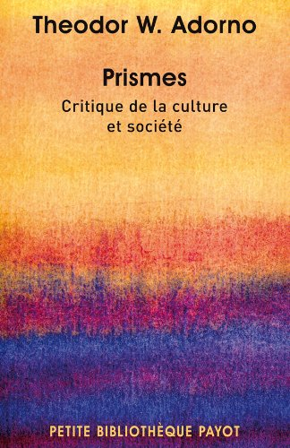 Prismes : critique de la culture et société