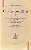 Oeuvres complètes I : l'autre monde ou les états et empires de la lune les états et empires du solei