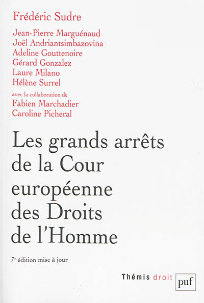 Les grands arrêts de la Cour européenne des droits de l'homme