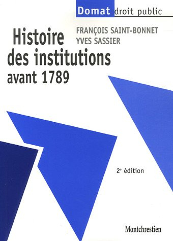 Histoire des institutions avant 1789