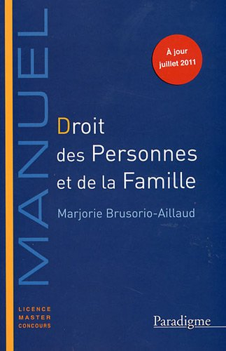 Droit des personnes et de la famille