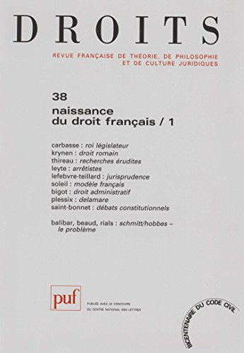 Droits, n° 38. Naissance du droit français, 1
