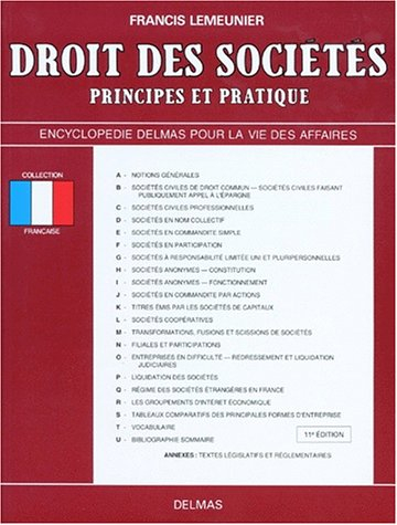 Principes et pratique du droit des sociétés