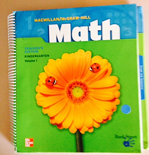 math kindergarten, vol. 1, teacher's edition