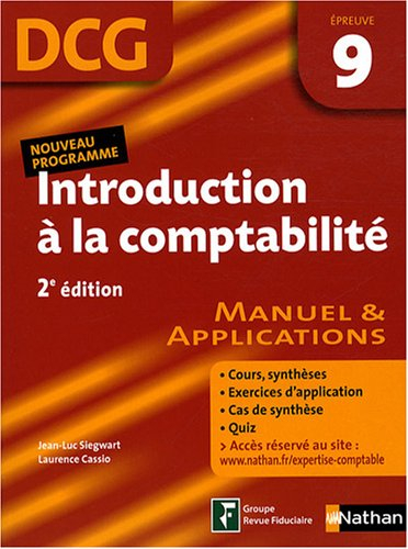 Introduction à la comptablilité, DCG, épreuve 9