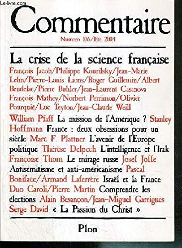 revue commentaire, numéro 106 : Été 2004