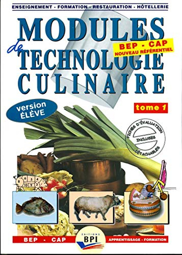 Modules de technologie culinaire : version élève. Vol. 1