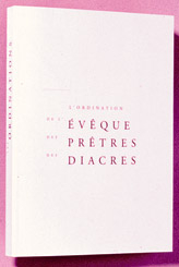Rituel des ordinations : livre de travail
