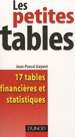 Les petites tables : 17 tables financières et statistiques