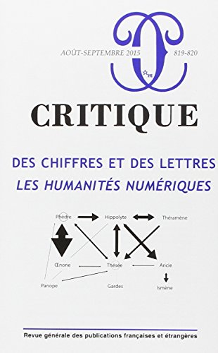 Critique, n° 819-820. Des chiffres et des lettres : les humanités numériques