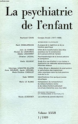la psychiatrie de l'enfant, volume 32, fasc.2/1989