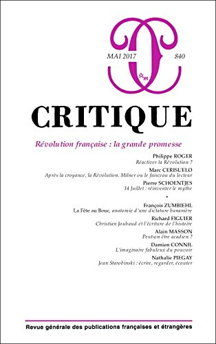 Critique, n° 840. Révolution française : la grande promesse