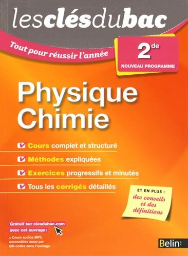 Physique chimie 2de : nouveau programme