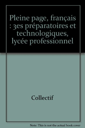 pleine page 3e, élève