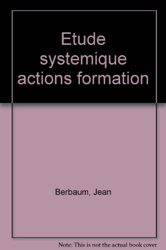 Etude systémique des actions de formation