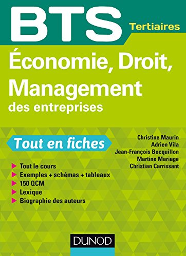 Economie, droit, management des entreprises, BTS tertiaires : tout en fiches