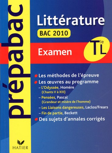 Littérature, terminale L, examen bac 2010