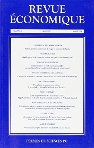 revue économique : volume 49, numéro 2
